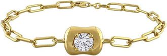 Rina Limor Silver 0.95 Ct. Tw. Created White Moissanite Link Chain Bracelet