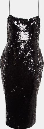 Alex Perry Black Sequin Sleeveless Dress