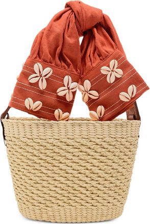 Sensi Studio mini shell-sleeve basket bag - Neutrals