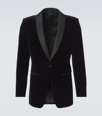 Tom Ford Chaqueta de traje de terciopelo de algod&oacute;n