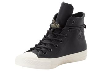 Converse Sneaker CONVERSE CHUCK TAYLOR ALL STAR WEATHERIZED LEATHER, Damen, Gr. 37,5, schwarz (shadow woods, utility, egret), Leder, Schuhe Sneaker
