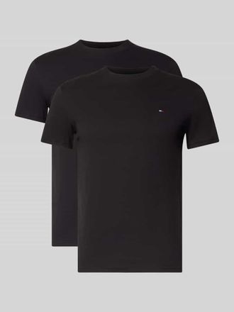 Tommy Jeans Slim Fit T-Shirt Set aus reiner Baumwolle im 2er-Pack in BLACK, Gr&ouml;&szlig;e XXL