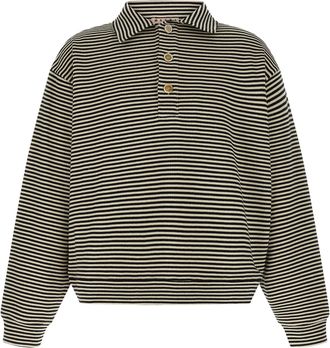 Marni Striped Polo Felpe Nero-Uomo