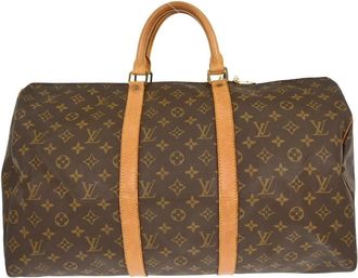Louis Vuitton Pre-owned Weekend Bags, female, Brown, Size: ONE SIZE Pre-owned Keepall Travel Bag