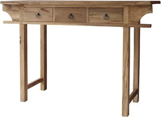 Tikamoon Consola de teca maciza reciclada