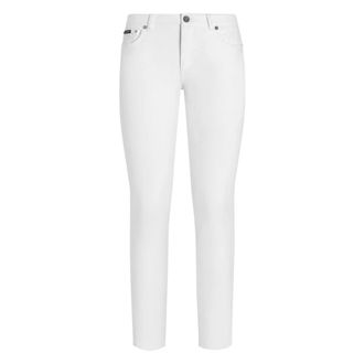 Dolce & Gabbana Cropped Jeans, female, White, Size: L Pantalone 5 Tasche