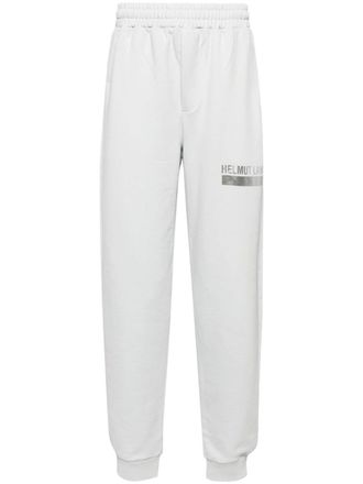 Helmut Lang logo-print cotton track pants - men - Cotton - L - Blue