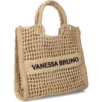 Vanessa Bruno Chique Schoudertas in Mandstijl - Dames - Shoppers - Beige - ONE Size - Tassen
