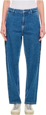 Carhartt Work in Progress Pierce Pant Straight - Dames - Loose Fit Jeans - Blauw - W25 - Katoen - Jeans