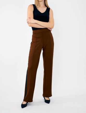 Frank Lyman Design Relaxed Full-Length Trousers With Pockets In Brown/black