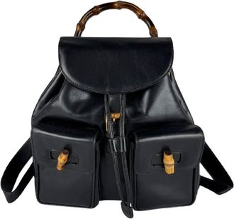 Gucci Black Leather Backpack (Pre-Owned)