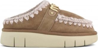 Mou Bounce Clog - Dames - Slip ons - Bruin - 36 EU - Wol - Schoenen
