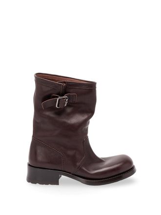 Prada Leather Mid-Calf Boots