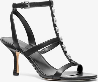 Michael Kors Nara Studded Leather Sandal