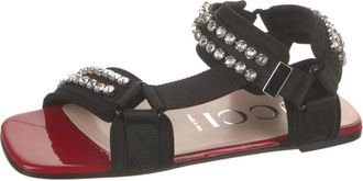 Gucci Crystal Embellished Sport Strap Sandals Size 38
