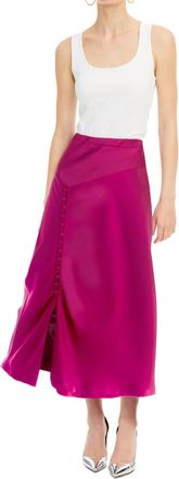 Allison New York Reese Satin Skirt In Berry