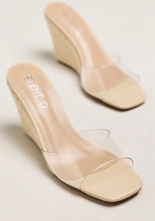 Silent D Kym Raffia Wedge Heels