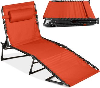 Best Choice Products Patio Chaise Lounge Chair, Outdoor Portable Adjustable Pool Recliner w/ Pillow