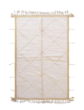 AFK Living Alfombra bereber marroqu&iacute; de pura lana amarilla 162 x 263 cm