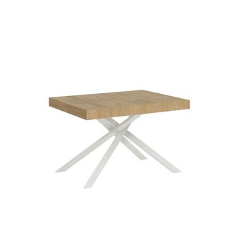 Itamoby Mesa extensible 90x120/224 cm efecto madera roble natural, hierro