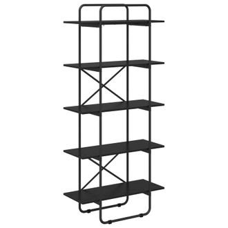vidaXL Estanter&iacute;a 5 Niveles 60 X 35 X 175,5 Cm Pb Roble Negro Vidaxl