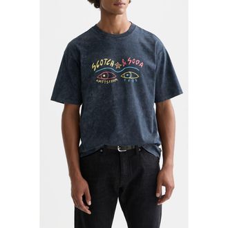 Scotch & Soda Logo Graphic T-Shirt in Carbon at Nordstrom, Size Xx-Large