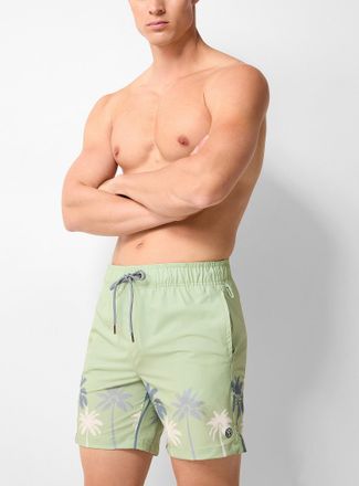 Beach Bros Mens Tropical palm tree swim trunk