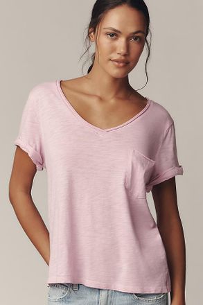 Pilcro The Quinn Short-Sleeve V-Neck Tee by Pilcro