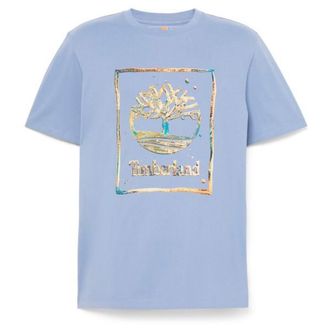 Timberland Water Stack Logo S/S Tee T-Shirt f&uuml;r Herren | lila