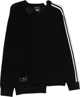 Yohji Yamamoto Logo Knit Sweater - Heren - Sportshirts - Zwart - S - Polyester - Fitness