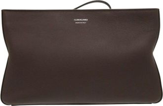 Ferragamo Pre-owned Ferragamo Leather Soft Pouch Unisex NQVGZ42N38XFKHY4