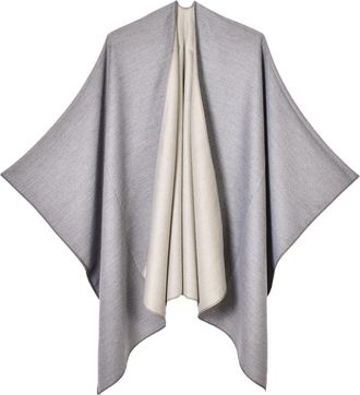 Generic Womens Elegant Shawl Cape Open Front Soft Poncho, Suitable for Spring, Autumn, and Winter Womens Poncho, Shawl, Scarf, Cape - Thick, Elegant, Warm - S