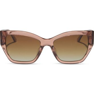 DIFF Eyewear Vivienne 56mm Cat Eye Sunglasses in Cafe Ole /Brown Gradient at Nordstrom Rack