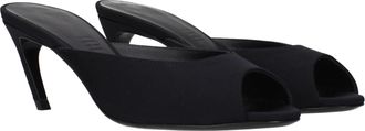The Attico Womens Black Fabric Flat Sandals