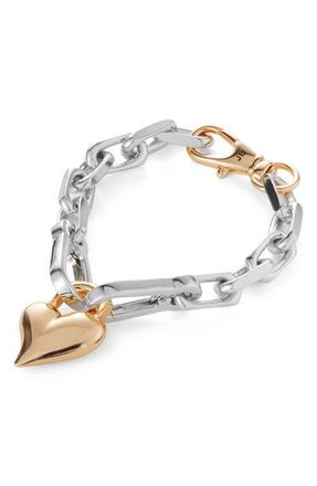 JENNY BIRD Padlock Heart Chain Bracelet in Two-Tone at Nordstrom