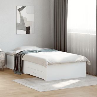 Berkfield Home Bed Frame with Drawers without Mattress White 90x190 cm Single
