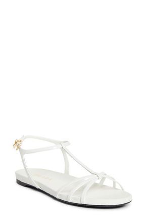 Prada Cage Strap Sandal in White at Nordstrom, Size 11.5Us