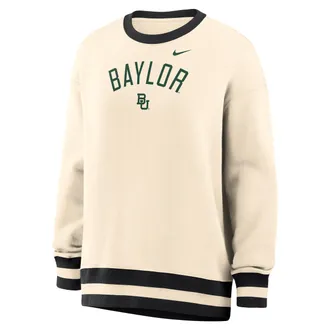 Nike Womens Phoenix (Baylor) Oversized Crew-Neck Sweatshirt in Brown | IV9294-120