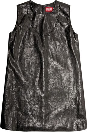 Diesel D-Ares logo-embossed mini dress - women - Viscose/Polyurethane - 46 - Black