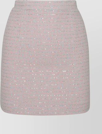 Alessandra Rich high-waisted skirt with sequined embellishments and textured finish