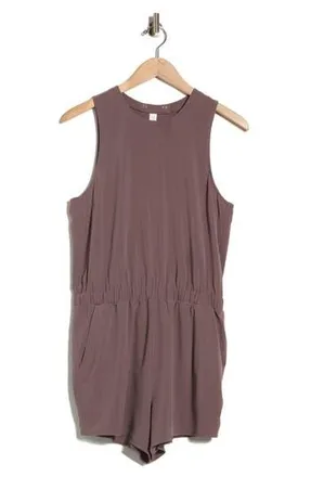 Zella Interval Romper in Grey Plum at Nordstrom Rack, Size X-Small