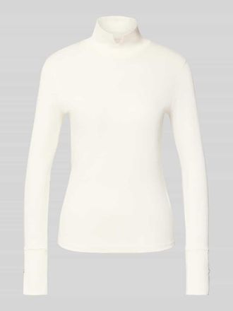 Marc Cain Longsleeve mit Stehkragen in Offwhite, Größe 36