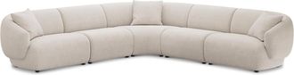 Castlery Auburn Extended L-Shape Sectional Sofa Customized, Performance Boucle Cream, Spill Resistant, Modular for Sofas, Castlery Brand
