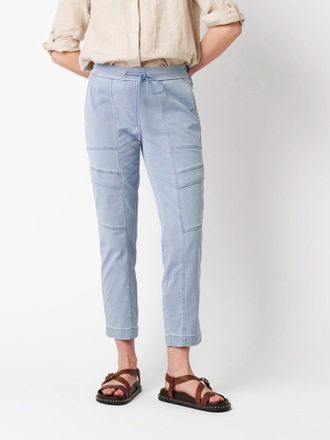 Toni Cargohose TONI Sue CA, Damen, Gr. 36, N-Gr, blau bleached, Web, Obermaterial: 77% Baumwolle, 20% Polyamid, 3% Elasthan, 7/8-L&auml;nge, Hosen Cargohose