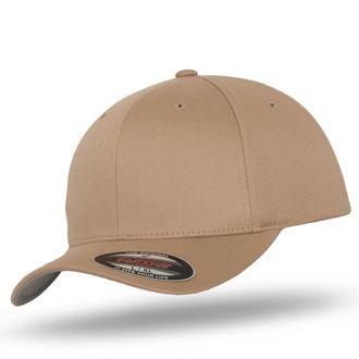 Flexfit Original Baseball Cap, Wooly Combed in Bundle with UD Skull Bandana in Many Colours - Beige - X-Small