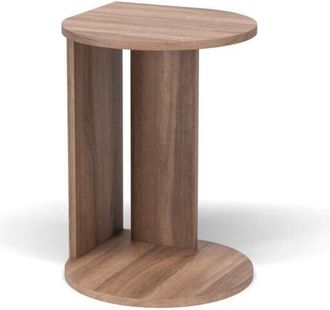 HERDASA Herdasa - Mesa Velador 540 Para Sal&oacute;n Acabado Nogal, 62cm(alto) 46cm(ancho) 55cm(largo)