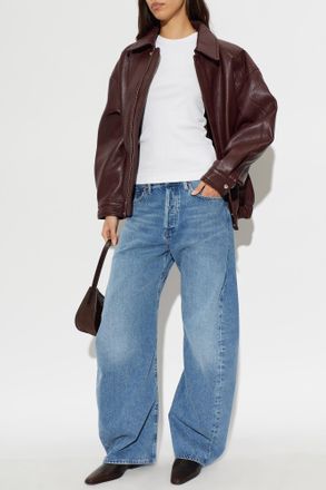 A Gold E Ona Bomber Jacket, Womens, Burgundy