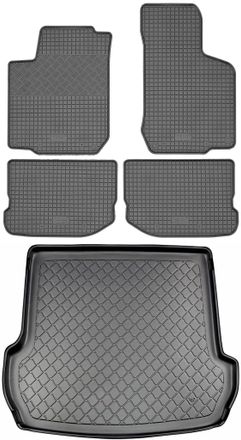 OEM Volkswagen Golf Iv 1j Variant Kombi (5 Puertas) De 1998 A Mayo De 2007. Juego: Alfombrillas De Goma Para Coche + Alfombrilla Para Maletero