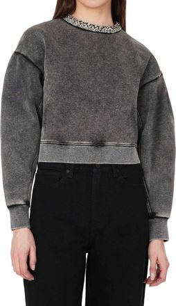 Habitual Embellished Crew Sweatshirt In Acid Grey