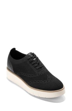 Cole Haan Grand City Platform Oxford in Black Knit Ivory at Nordstrom Rack, Size 9.5